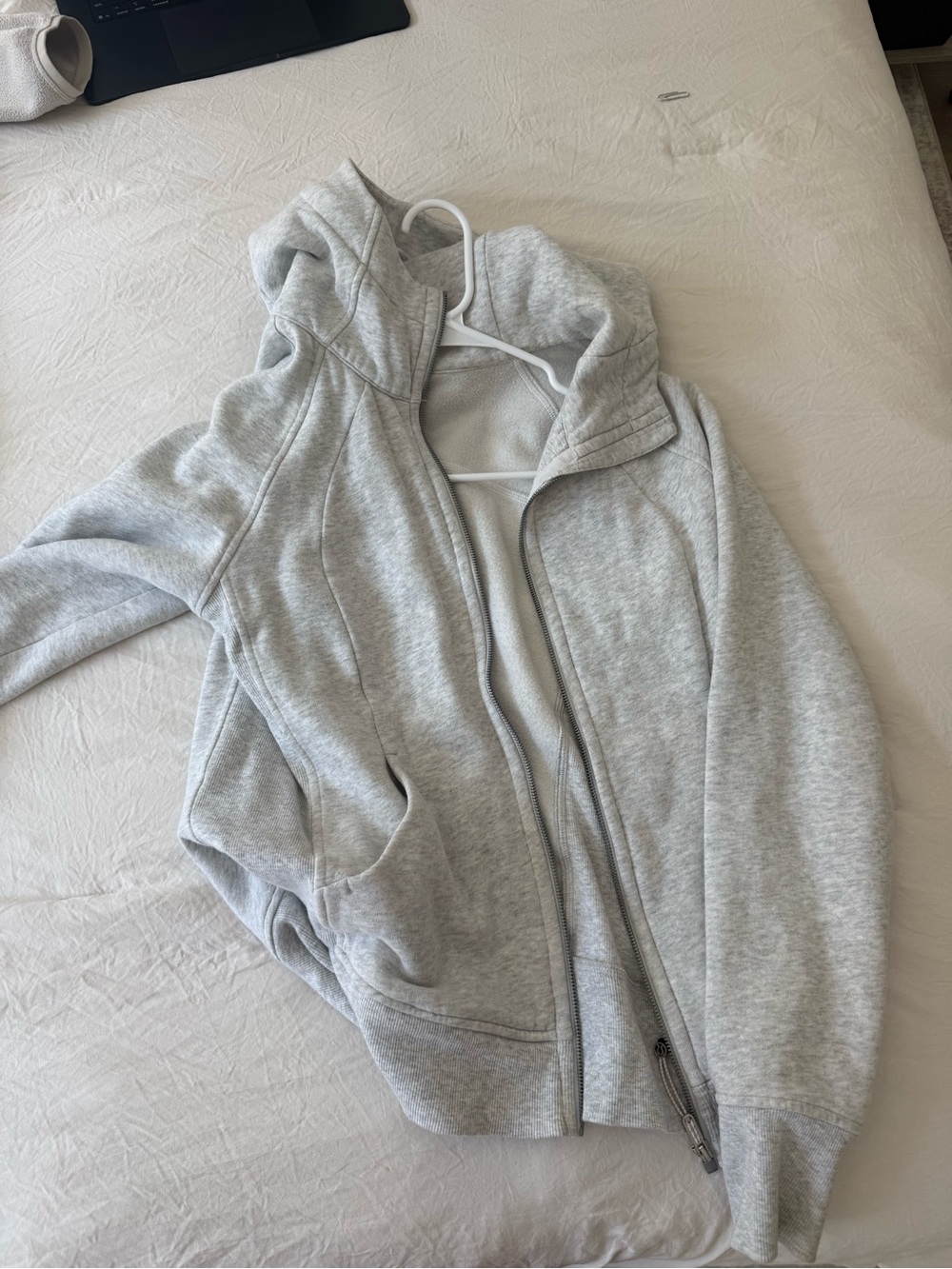 lululemon athletica Light Gray Full-Zip Hoodie